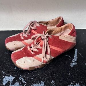 Vintage Diesel Archive Pink Suede Trainers Shoes Sneakers Women size 6 Y2K